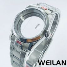 36mm 40mm Silvery NH34 NH35 NH36 NH38 NH39 NH70 NH72 ETA2824 PT5000 Polish Watch Case Top Waterproof Sapphire Crysta