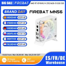 FIREBAT MN56 MINI PC AMD R7-8745HS H 255 Windows11 DDR5 16GB + 512GB SSD 8 Core Computer desktop BT 5.2 WIFI6 HDMI TYPE-C USB