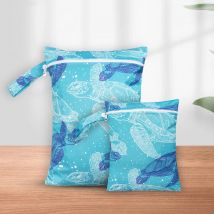 2pcs Cloth Diaper Wet Dry Bags Waterproof Reusable Travel Beach Pool Daycare Soiled Baby Items Yoga Gym Bag for Swimsuits