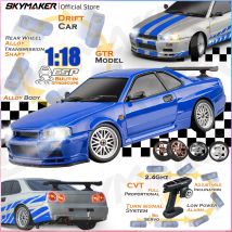 Skymaker LDRC 1/18 RC Drift Car LD1899 GTR Modalità R34 2.4GHz RWD con giroscopio su strada in lega Body Shell Auto da corsa per ragazzi Regali