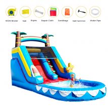 Nuovo parco giochi per bambini commerciali Piscina per casa rimbalzante con scivolo gonfiabile in PVC commerciale gigante da 21 piedi con ventilatore