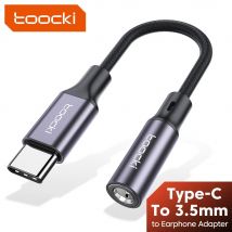 Toocki USB Tipo C 3.5 Jack Adattatore per auricolari USB C a cuffie da 3,5 mm Cavo audio AUX per Huawei P30 Xiaomi Mi 10 9 Es