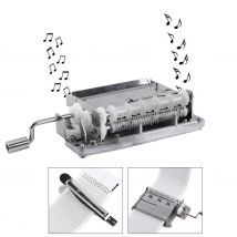 DIY Music Box Movement 30‑Note Hand Crank Tape Music Box Movement Part Puncher 3 Strips DIY Your Songs Tape Compose Music Box