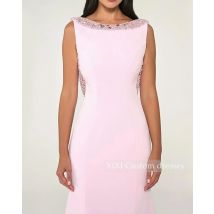 Xixi فساتين س德رة Meerjungfrau U-Ausschnitt Reiß verschluss Perlen boden langes Hochzeits kleid vestidos de festa Abendkleider