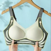 Großer nahtloser BH für Frauen mit kleinen Brüsten, Push-up, randloser Sport-Yoga-Weste, weicher Stütz-BH, dünner Abschnitt