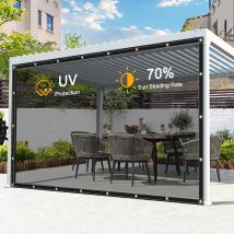 Teli trasparenti Protezione UV resistente Telo parasole traslucido impermeabile in PVC per padiglione portico giardino patio serra