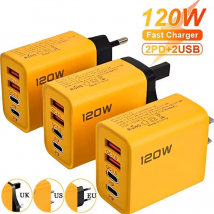 Cargador USB C PD de 4 puertos carga rápida 3,0 tipo C cargadores de teléfono USB adaptador de carga rápida para iPhone 16 15 Samsung Xiaomi Huawei
