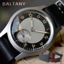 Baltany 2024 Neue Retro 36 Mm Herren Quarzuhr Saphir Edelstahl Wasserdicht 10Bar Leucht C3 Lederband Reloj Hombre