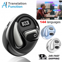 Intelligente kabellose Bluetooth-Kopfhörer, 144 Sprachen, Echtzeit-Übersetzer, KI, HiFi-Reise-Ohrhörer, ENC-Business-Kopfhörer mit geringer Latenz
