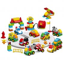 140Pcs grandi particelle Duploed Car Squad Building Blocks fai da te City Cars mattoni educativi giocattoli per bambini per regalo per bambini