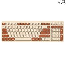 BOW Bluetooth USB-Funktastatur für mehrere Geräte, leise Tastatur mit Nummernblöcken für Win/Android/iOS