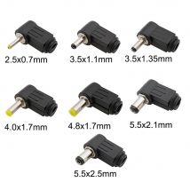 1/2/5 Stück Gleichstrom-Stecker, Schweißanschluss, 90 Grad rechtwinklig, 2,5 x 0,7, 3,5 x 1,1 3,5 x 1,35 4,0 x 1,7 4,8 x 1,7 5,5 x 2,1 5,5 x 2,5 mm