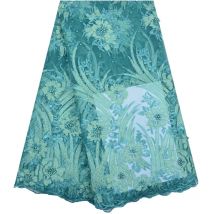 Kalume Afrikanischer Gewebespitzenstoff 2024, nigerianischer Tüll-Spitzenstoff, Perlen, französischer Tüll-Spitzenstoff, hohe Qualität für DIY-Kleid A1268