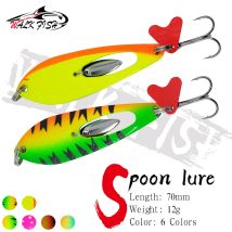 WALK FISH 1Pcs Fishing Lure Metal Spoon 12g Noise Sequin Paillette Carp Bass Artificial Hard Fishing Baits With Treble Hook