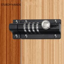Zink-legierung Passwort Lock Schwarz Silber Bolzen Sicherheit Tür Latch Kombination Digit Vorhängeschloss Outdoor Home Holz Tor Hardware
