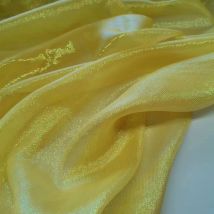 On Sale Colorful Shiny Metallic Silk Yellow Fabric Shimmer Georgette Lurex Jacquard DIY Sewing Material