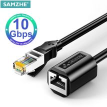 SAMZHE RJ45 Ethernet Verlängerung Kabel Adapter CAT6 Netzwerk Patchkabel Abgeschirmt Kompatibel mit KATZE 6 5E 5
