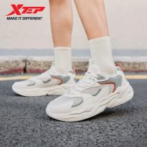 Xtep Herren-Freizeitschuhe, atmungsaktiv, leicht, dicke Sohle, erhöhte, starke Umhüllung, Street-Style-Dämpfungsschuhe 977319320047