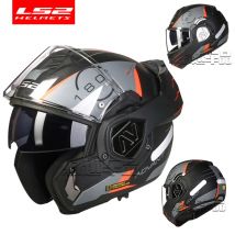 LS2 FF906 Advant Cascos abatibles de cara completa Casco Modular de motocicleta con doble visera lente incorporada ECE Capacete Casque Casco Moto