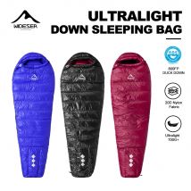 Widesea Camping-Schlafsack aus Entendaunen, Flusen, Winter, wasserdicht, Nylon, Reißverschlusstasche, Design, ultraleicht, Wandern, Überlebenszubehör