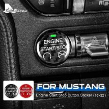 Echte harte Kohle faser abdeckung für Ford Mustang 2015 2016 2017 2018 2019 2020 2021 2022 Auto motor Start Stopp knopf Aufkleber