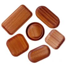 Großes Tablett aus Walnussholz, Ins Wind, Holzteller, Speiseteller, Kuchen, Brot, Kaffee, Tee, Massivholzteller, Tablett, Serviertischplatte