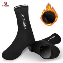 X-TIGER Winter Cycling Shoes Cover Thermal Fleece MTB Bike Overshoes sports overshoes waterproof Warmers for bicycle shoes
