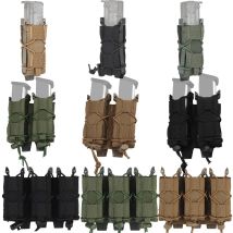 Custodia per caricatore da 9 mm Custodia tattica per caricatore tripla Molle Custodia per cartucce universale a doppio strato per gilet CS da caccia