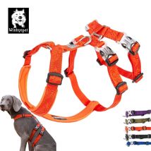 Winhyepet Pettorina per cani Cintura per animali Gilet regolabile Triplo anti-fuga Viaggiare Accessori per animali domestici per cani di piccola taglia media