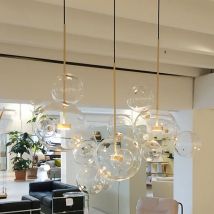 Italienischer Designer Glas-Bubble-Ball LED Pendelleuchte Kinderzimmer Esszimmer Kücheninsel Lampe Innenraum Heimdekoration Hängebeleuchtung