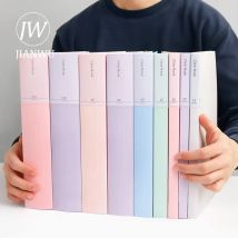 JIANWU A4 Morandi Aktentasche, 100 Seiten, Datenbuch, großes Fassungsvermögen, Aktenordner, Portfolio, Büromaterial