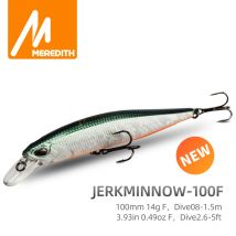 MEREDITH Harten Köder Angeln Lockt 24 farbe für Wählen Minnow Wobbler Qualität Professionelle JARKMINNOW 100F 14g Tiefe 0,8-1,5 m