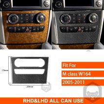 For Ben M Class W164 2005-2011 Real Carbon Fiber Sticker Central multimedia control panel Car inside decorative Accessories
