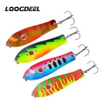 LOOGDEEL 1Pcs 93mm 28g Metal Sequined Three-hook Long-range Submersible Fake Artificial Bait Spoon Lure Simulation Hard Bait