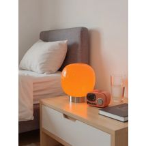 ﻿   Lampada da tavolo in vetro Macaron per camera da letto dell'hotel, comodino, soggiorno, decorazione con attenuazione tricromica, luci da scrivania moderne e minimaliste