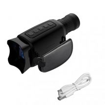 Night Vision Monocular 16X Zoom 32 GB SD Card Wrist Strap Handheld IR Monocular Telescope for Adult Hiking Camping Observation