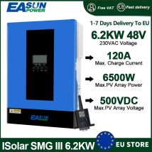 EASUN POWER 6200W 4000W 3200W Off Grid czysty Sine falownik solarny 48V 24V 12V 230V 120A kontroler MPPT hybrydowy falownik z WIFI