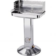 Griglia a Colonna con Funnel, Barbecue a Carbone con Ripiano in Acciaio Inox, BBQ Portatile per Giardino, Campeggio e Attività all'Aperto