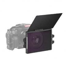 NEEWER Mini Matte Box with 4"x5.65" Filter Tray Carbon Fiber Flag for Mirrorless DSLR Camera Compatible with 67/72/77/82mm Lens