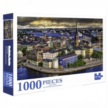 75*50cm Erwachsene 1000 Stück Puzzle Stockholm Schweden schöne Landschafts bilder Stress reduzieren Spielzeug Weihnachts geschenke