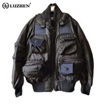 LUZHEN 2024 Herbst-Winter-gepolsterte Jacken, hübsch, trendig, funktional, personalisierbar, mit mehreren Taschen, hochwertige Oberbekleidung LZ7916