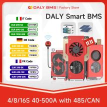 Daly Smart Lifepo4 BMS Board 4S 12V 8S 24V16S 48V 3.2V 100A 60A BMS for 18650 BATTERY PACK BT UART RS485 CANBUS Communication