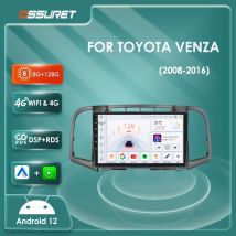 4G Carplay Android Auto Car radio for Toyota Venza 2008-2016 Multimedia player GPS navi Stereo Audio 2din car intelligent system