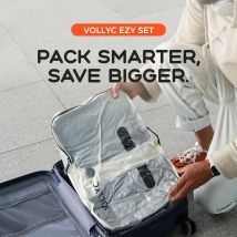 VOLLYC EZYPACK & EZYBAG – 25 l Vakuum-Aufbewahrungsbeutel, IPX7 wasserdichtes Nylon, 85 % Kompression für Koffer, Rucksack, Camping, Reisen