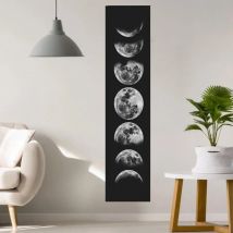 1PC Mondphase Tapisserie Blume Wandbehang Nette Mond Böhmen Kunst Wandteppiche Helle Druck Muster Kleine Größe Raum Dekoration