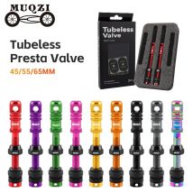 MUQZI Kit valvola Presta con stelo valvola Presta tubeless da 45/55/65 mm per bici da strada MTB