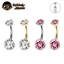 ASTM F136 Titanio Banana Bend Anelli per ombelico 8mm 10mm 12mm 14mm Anelli per pancia Piercing Bilanciere Anello per ombelico Penetranti per pancia sexy