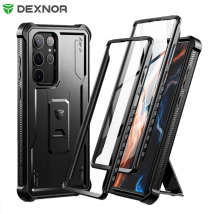 Für Samsung Galaxy S23 5g Fall Kicks tand mit zwei Front rahmen Ganzkörper Stoßstange Militär qualität Rüstung stoß feste Shell Abdeckung