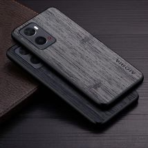 Custodia per Oppo A96 A76 A36 4G funda modello in legno di bambù Cover per telefono in pelle Coque di lusso per oppo a96 custodia capa