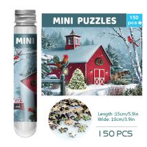 Weihnachtsgeschenke, Family Time 150 Mini-Reagenzglas-Puzzle, weltberühmtes Gemälde, Reise-Puzzle YC-M